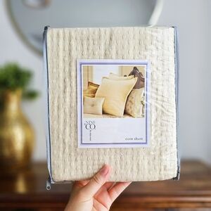 Nine & Co. by Nine West Euro Sham One Pillow Covercream Sacquard Satin Trim